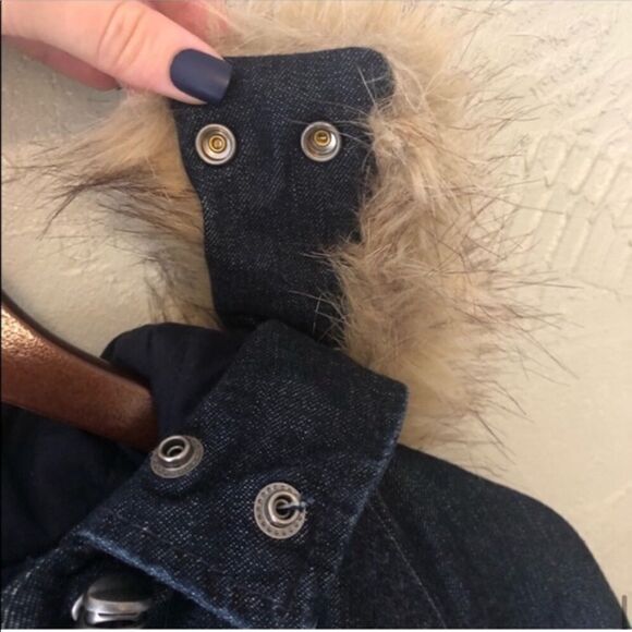 Madewell Women's Winter Thick Denim Heavy Parka Jacket - Picture 8 of 8